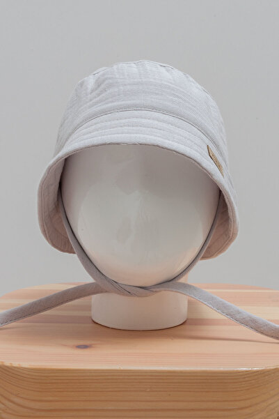 Caramell Draw Boy Summer Collection Gray 100% Cotton Muslin Men's Hat