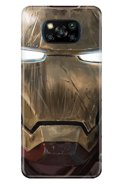 POCO X3 NFC - X3 Pro Uyumlu Kılıf Desenli Baskılı Silikon İronmanMix