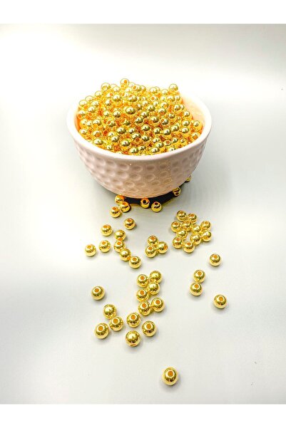 Egem aksesuar 100 τεμάχια 8 χιλιοστών κίτρινες χάντρες ποιότητας μαργαριταριού