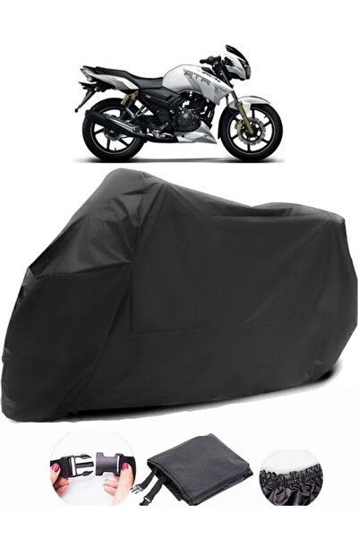 AutoZEL TVS Apache RTR 180 قماش مشمع أسود للدراجات النارية مقاوم للماء