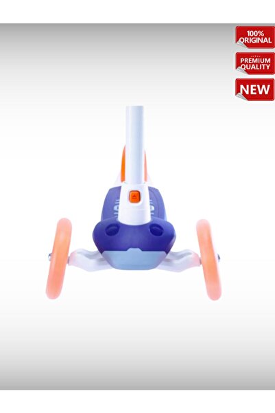 OverPazar Oxelo Scooter B1 500 Işıklı 3 Tekerlekli Indigo Mavisi Kırmızı Beyaz