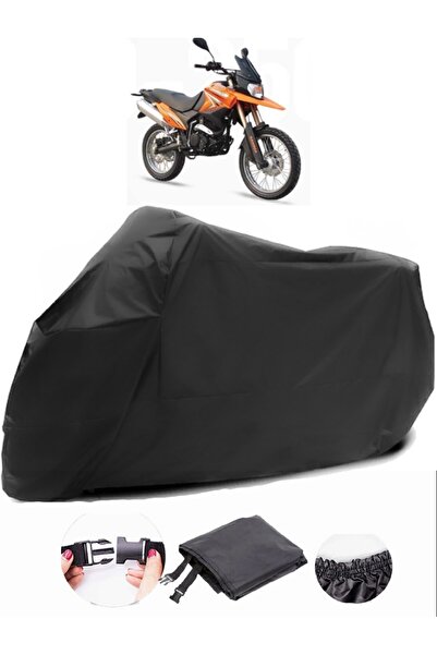 AutoZEL جالي KD-250GY قماش مشمع أسود للدراجات النارية مقاوم للماء