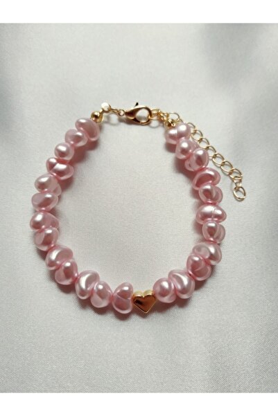 Fata Morgana Accessory Kalpli Pembe Barok Incili Bileklik