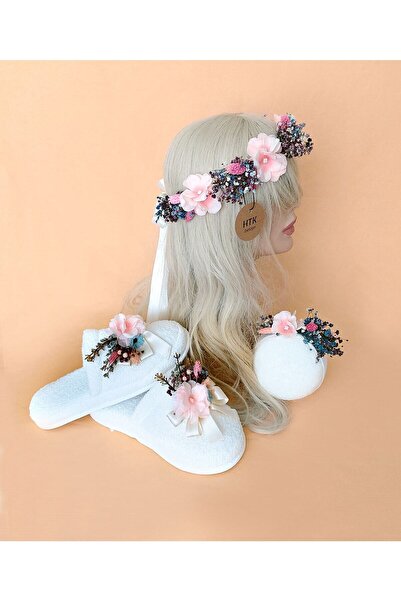 htk butik Anne Bebek Seti Lohusa Seti Lohusa Terlik Lohusa Tacı Bebek Tacı Ha...