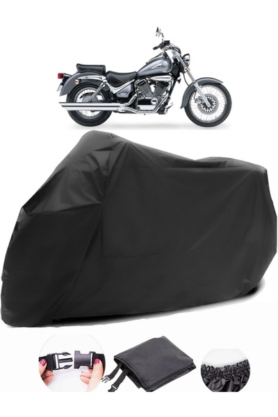 AutoZEL لسوزوكي VL 250 دخيل أسود دراجة نارية القماش المشمع مقاوم للماء نسيج متين