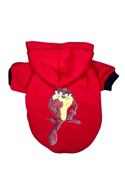 PetiliDünya Taz sweat Hooded Sweatshirt Dog And Cat Outfit - Patterned Hoodie