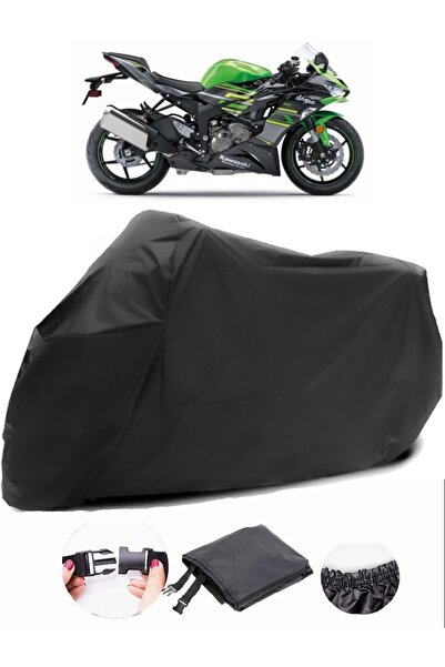 AutoZEL كاواساكي نينجا ZX-6R أسود للدراجات النارية القماش المشمع مقاوم للماء