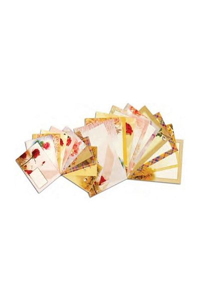 KESKİN COLOR Patterned Fancy Letter Paper and Envelope Set 10+10 Pieces
