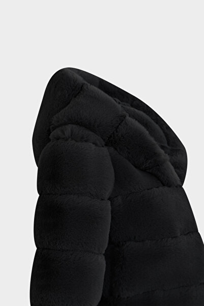 Açelya Okcu Premium Hooded Women's Rex Faux Fur Coat