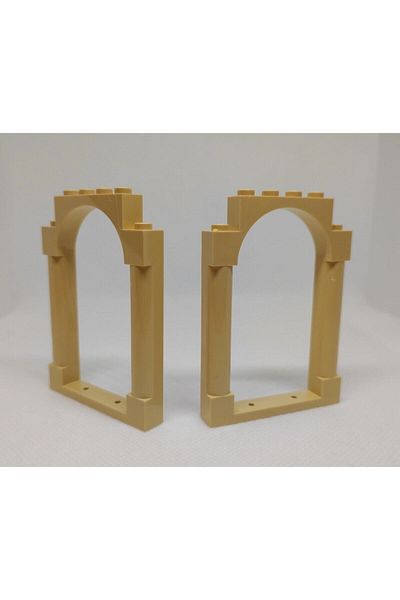 LEGO Accessory Custom Moc Door City Building 1 X 6 X 7 Column Tan 2 Pieces Will Be Sent