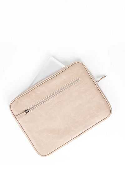 MORCA حافظة كمبيوتر محمول MacBook Air Pro مقاس 13.3/14 بوصة - جلد أنيق وواقي بيج MRC2070BEIGE
