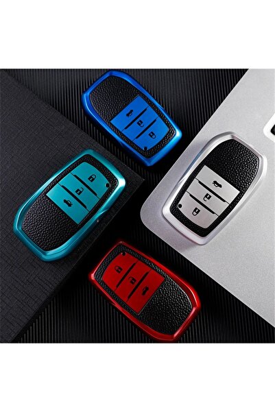 AYCANSTORE Husă TPU pentru telecomandă Toyota cu 3 butoane (albastru)