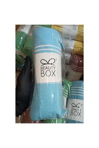 Beauty Box Luxury Spa Towel Turquoise Beach Towel Cotton Loincloth Turkish Bath Bathhouse Beach Towel 90cmx170cm