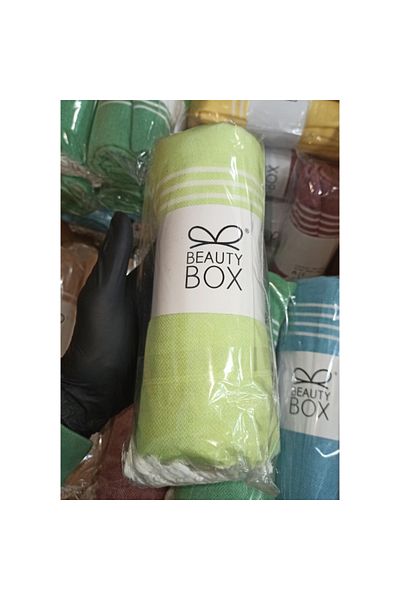 Beauty Box Luxury Spa Towel Pistachio Green Beach Towel Cotton Loincloth Turkish Bath Bathhouse Beach Towel 90cmx170cm