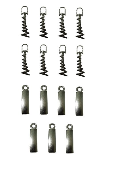 U5 FASHION fermuar başlık ucu 15 adet gümüş rengi kullanım alanı mont çanta p...