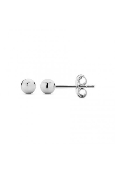 ARSLANTAŞ 1989 14 Ayar Beyaz Altın Top Küpe 0,56gr 6mm