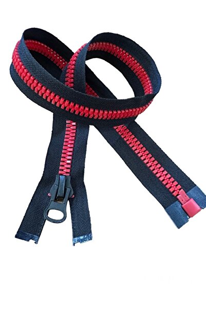 e tuhafiye Fermoar roșu cu dinți groși (60 cm)