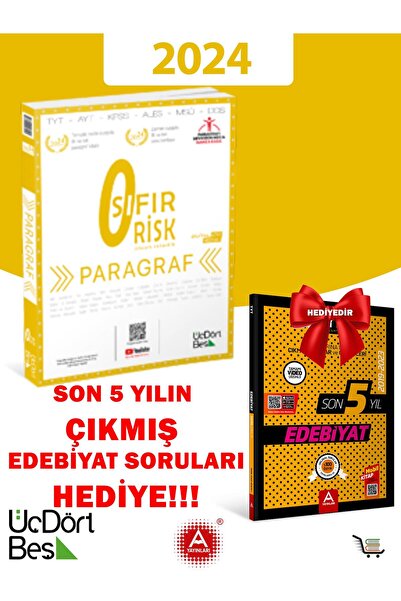 Üç Dört Beş Yayıncılık 345-2024 Model Paragraf Sıfır Risk Edebiyat Çıkmış Sor...