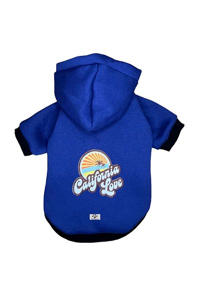 PetiliDünya California love Hooded Fleece Sweatshirt Dog And Cat Outfit & Dress