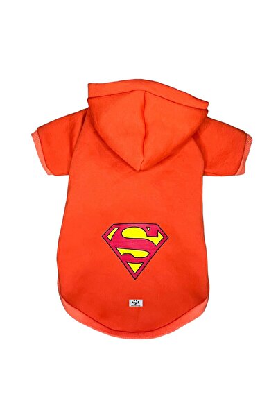 PetiliDünya Superman Hooded Fleece Sweatshirt Dog And Cat Outfit & Dress