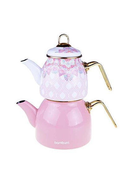 Bambum إبريق شاي مينا فريد من نوعه من تاشف باللون الوردي