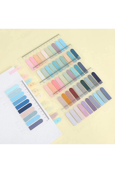 Kawaii Transparent Strip Post-it Oval Tip Soft Pastel Card