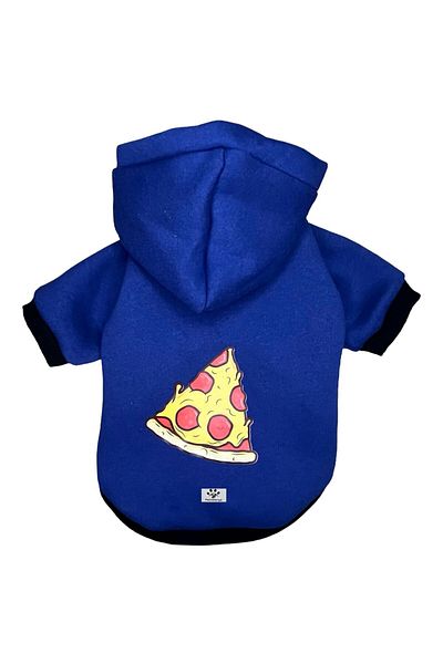PetiliDünya Pizza Hooded Fleece Sweatshirt Dog And Cat Outfit & Dress