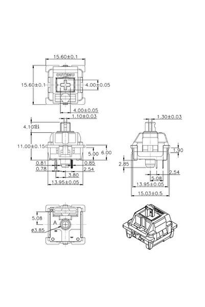 Maroces MR-204D MEKANİK KLAVYE BUTONU KIRMIZI 45GF