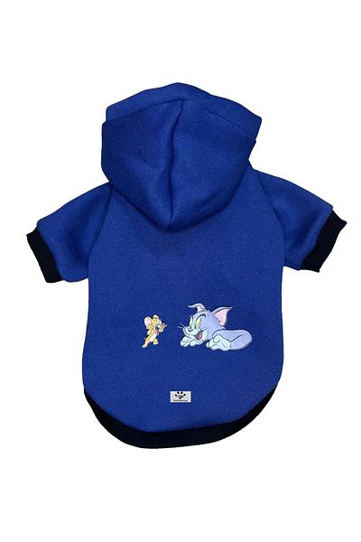 PetiliDünya Tom & Jerry Hooded Fleece Sweatshirt Dog And Cat Outfit & Dress