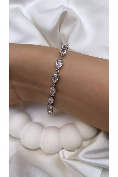 Accessories Damla Su Yolu Çelik Gümüş Renk Bileklik
