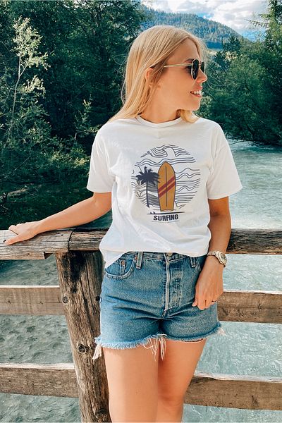 ADA BEBEK ÇOCUK Γυναικείο μπλουζάκι με λαιμόκοψη σε στυλ 100% βαμβάκι