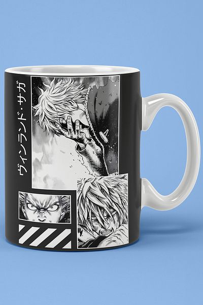 OYART&DESIGN كوب مطبوع عليه Anime Vinland Saga Thorfinn