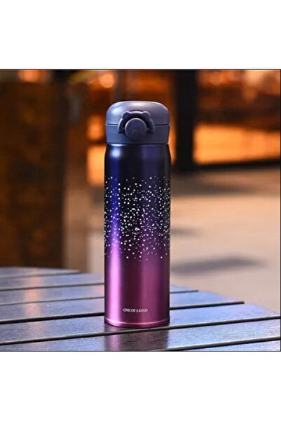 hediyeconcepti 500ml 304 Paslanmaz Çelik Yıldızlı Gökyüzü Ofis & Okul Taşınab...