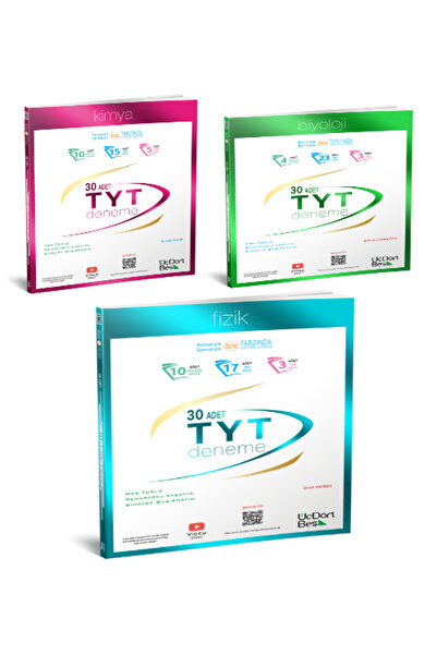 Üç Dört Beş Yayıncılık ÜÇ DÖRT BEŞ YAYINLARI YENİ BASKI 2024 TYT 30 SAYISAL D...