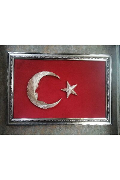 dekorasyonsepetim Filografi Türk Bayrağı Atatürk silüeti