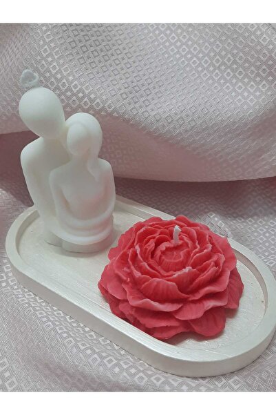 Bernamiofficial Wrapping Double & Peony Candle & Serving Plate