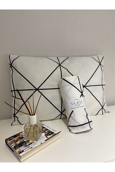 Sares Home Geometric Pattern White Diamond Single Elastic Sheet Set