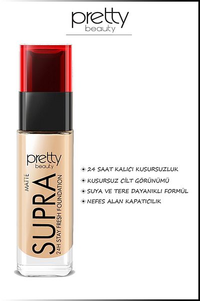 Pretty Beauty كريم أساس Supra 24h Stay Fresh Matte 02