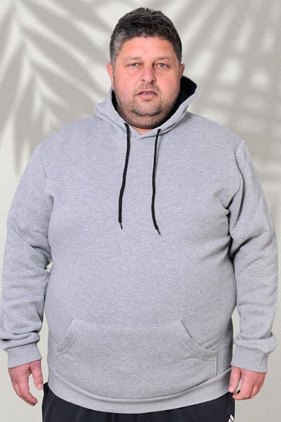 yakamor Plus Size Unisex Hooded Three Thread Sweat