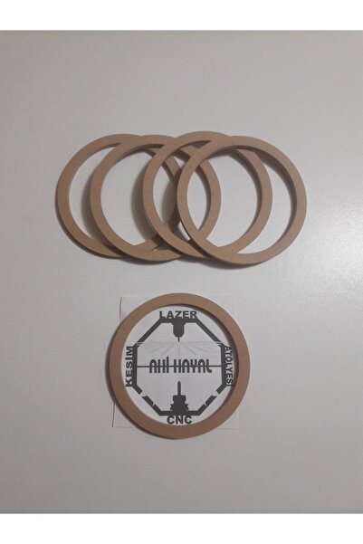 AHİ HAYAL ATÖLYESİ Ham Mdf Vidasız 13cm Çapında (1cm Eninde) 5'li Kasnak Seti