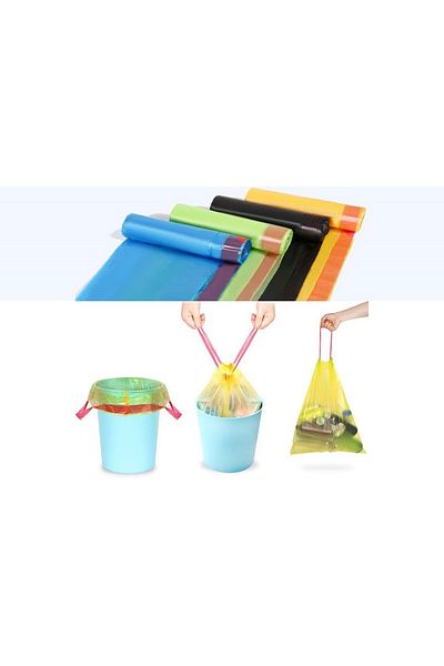 FİGANLAR Drawstring Garbage Bag 55x60 cm 3 Pack Eco Pack Lavender Strawberry Lemon Scented Garbage Bag 24 pk parcel