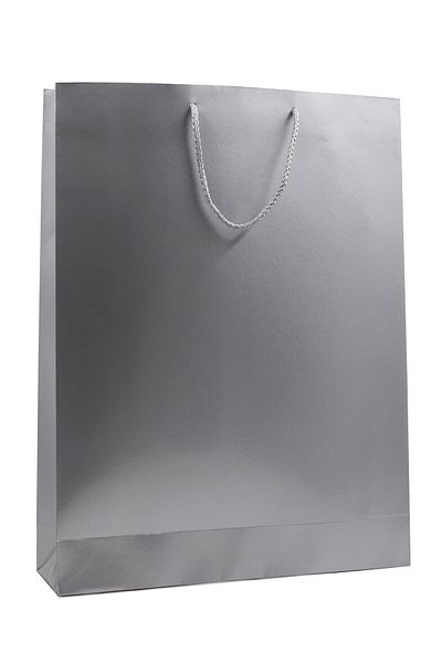 reprodesign Сребърна премиум картонена торбичка 35 x 45 x 9 cm 2 подаръчни торбички