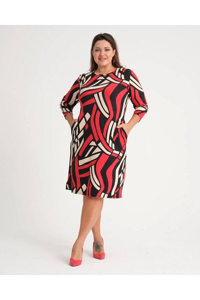 Butik Nilyam Γυναικείο Plus Size Pocket Λεπτομερές Suede Midi Φόρεμα 22014 Ροζ