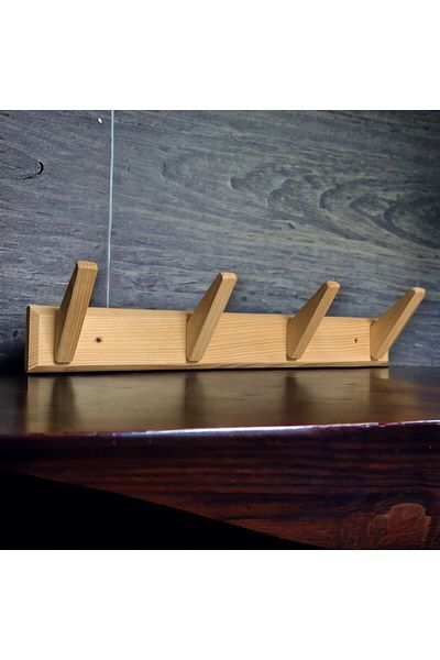 Tek-İş 4-piece and 6-piece Solid Wood Coat Rack Wall Hanger Set