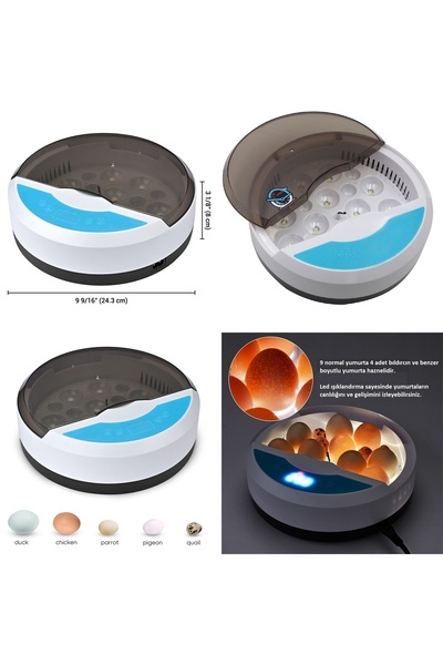 YATE10 Mini 9+4 Yumurtalı Otomatik Kuluçka Makinası