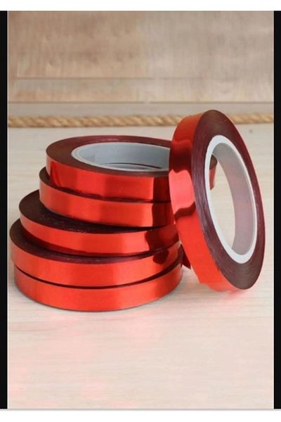 PartAntalya Shiny Metalized Red Raffia 25 Mt (balloon rope)
