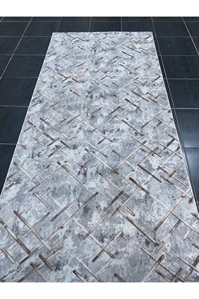 Merinos Kaymaz Taban Yıkanabilir Kesme Yolluk gri