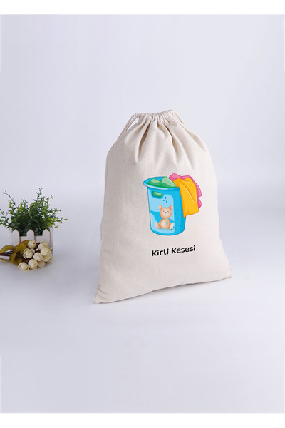 Lotus Baby Cream Printed Dirty Pouch