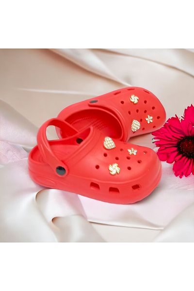 PATİK BEBE Girl's Slippers Anti-Slip Eva Sole Decorated Stylish