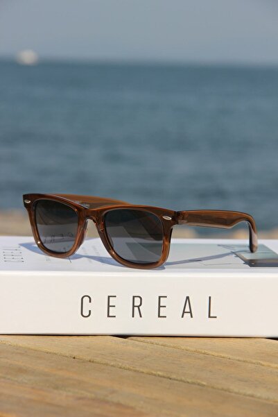 Mucemi Siyah Cam Klasik Kahverengi Çerçeve Unisex Güneş Gözlüğü Ultraviyole 4...